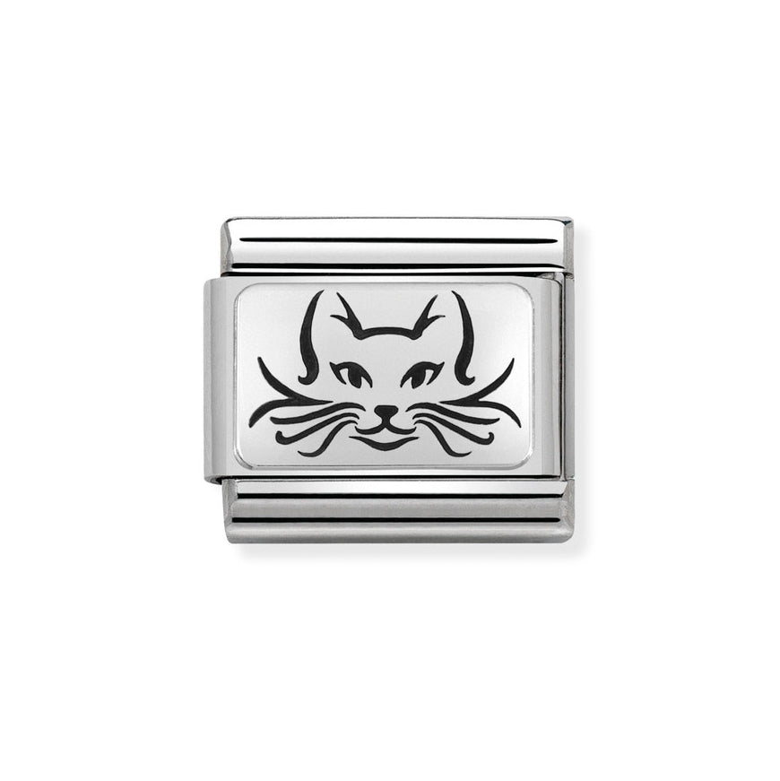 Nomination Silver Classic Cat Face Charm - MococoNomination330109/058033497430434Charms and Links