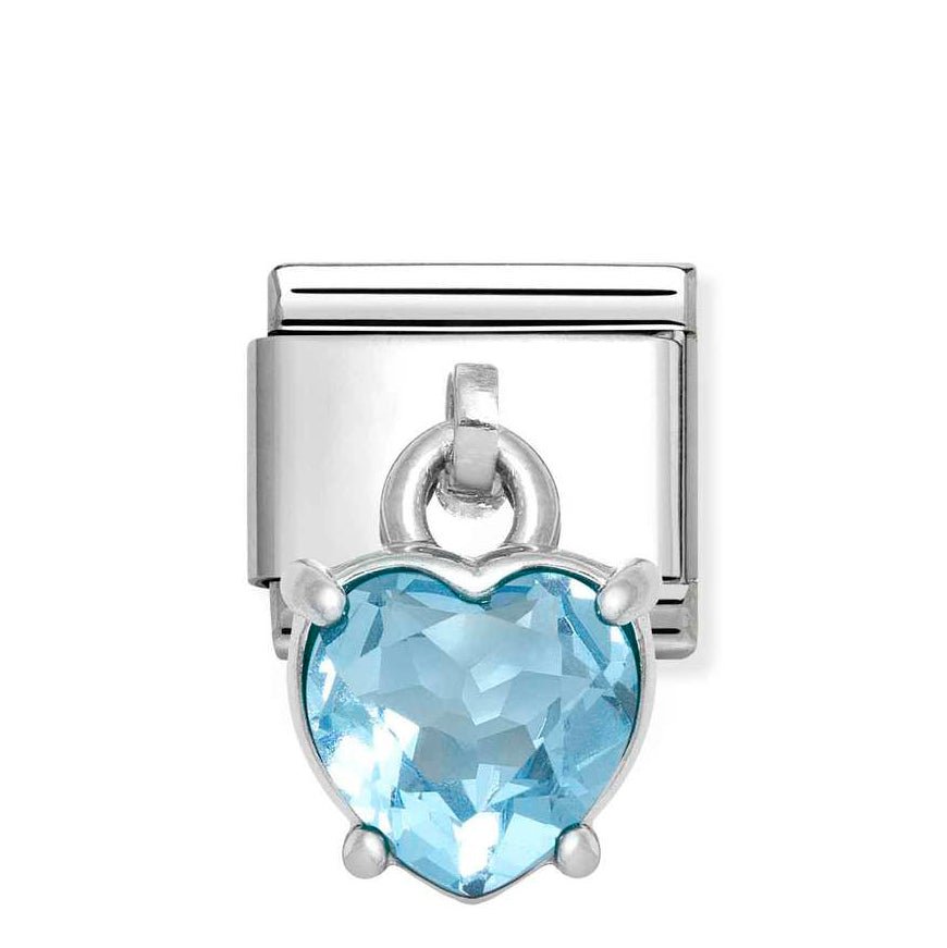 Nomination Silver Classic Dangle Blue Heart CZ Charm - MococoNomination331812/158033497538055Charms and Links