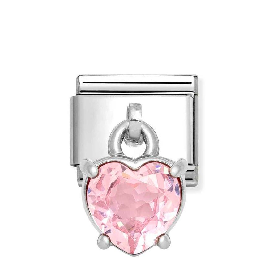 Nomination Silver Classic Dangle Pink Heart Cz Charm - MococoNomination331812/148033497538048Charms and Links