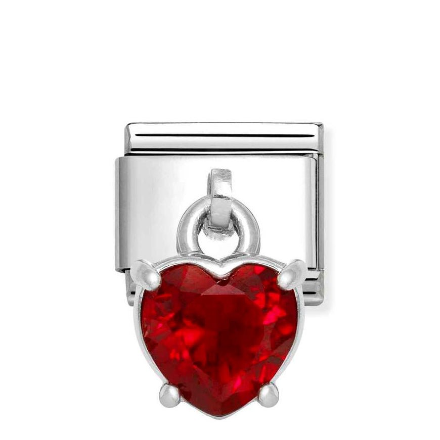 Nomination Silver Classic Dangle Red Heart Cz Charm - MococoNomination331812/138033497538031Charms and Links