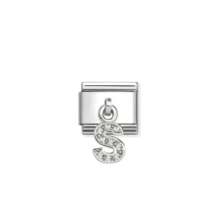 Nomination Silver Classic Dangle Sparkle Letters Charm - MococoMococo331818/198033497569158