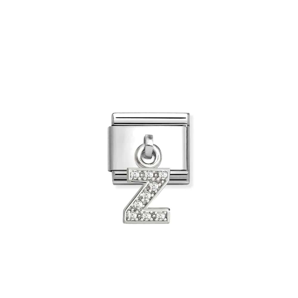 Nomination Silver Classic Dangle Sparkle Letters Charm - MococoMococo331818/268033497569226