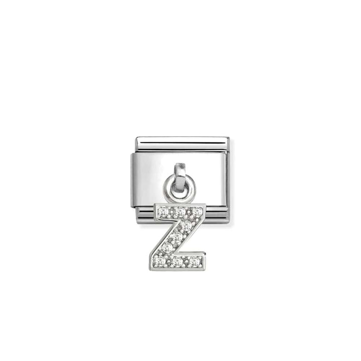 Nomination Silver Classic Dangle Sparkle Letters Charm - MococoMococo331818/268033497569226