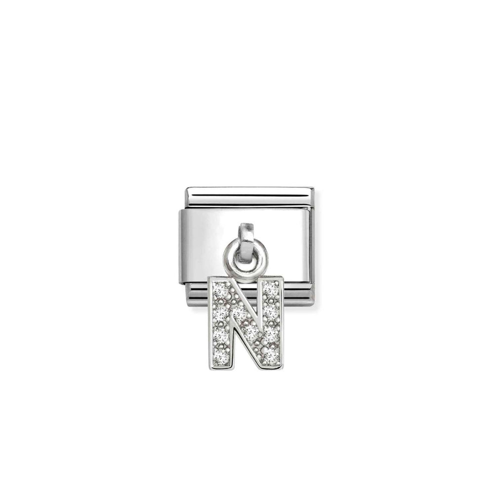 Nomination Silver Classic Dangle Sparkle Letters Charm - MococoMococo331818/148033497569103