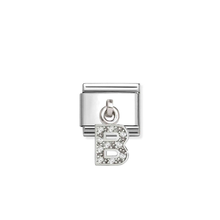 Nomination Silver Classic Dangle Sparkle Letters Charm - MococoMococo331818/028033497568984