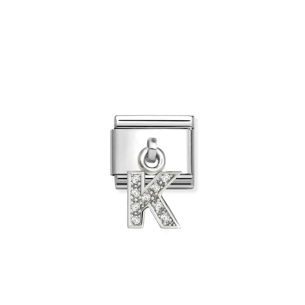 Nomination Silver Classic Dangle Sparkle Letters Charm - MococoMococo331818/118033497569073
