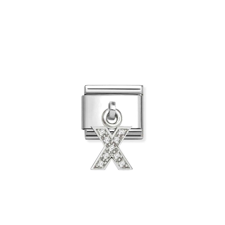Nomination Silver Classic Dangle Sparkle Letters Charm - MococoMococo331818/248033497569202