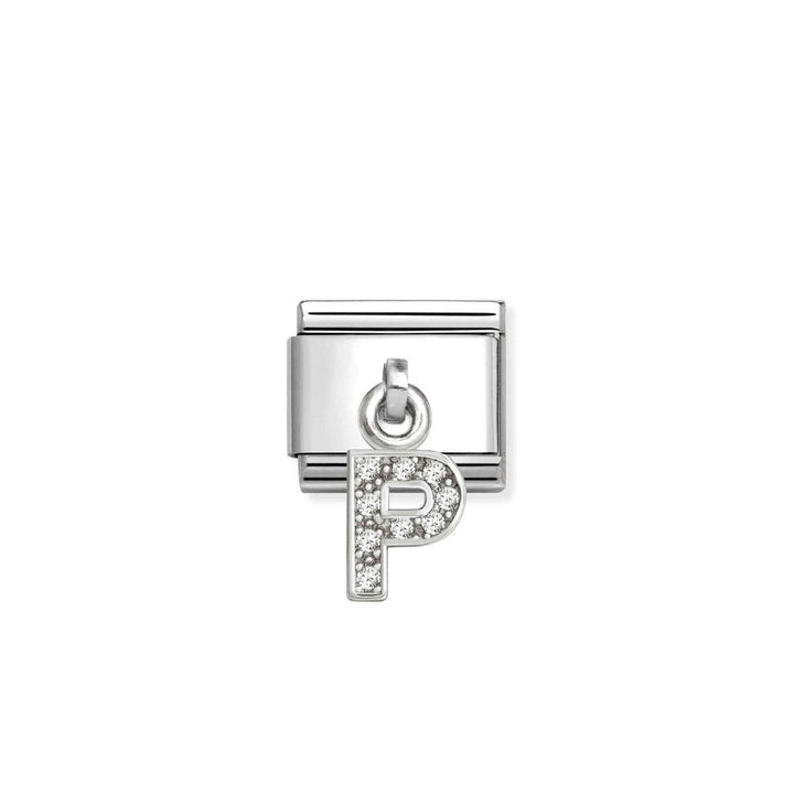 Nomination Silver Classic Dangle Sparkle Letters Charm - MococoMococo331818/168033497569127