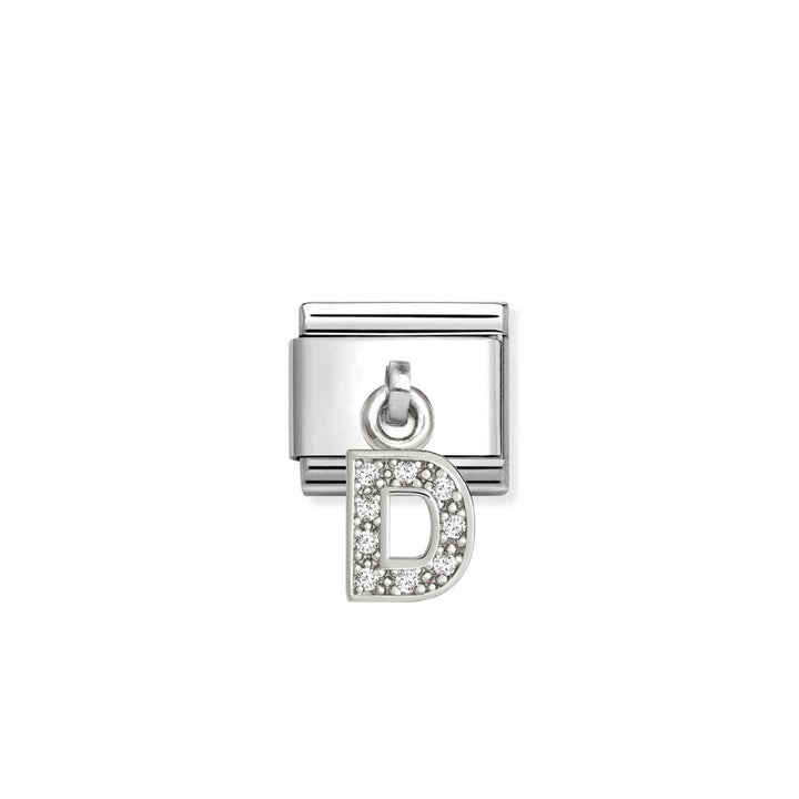 Nomination Silver Classic Dangle Sparkle Letters Charm - MococoMococo331818/048033497569004