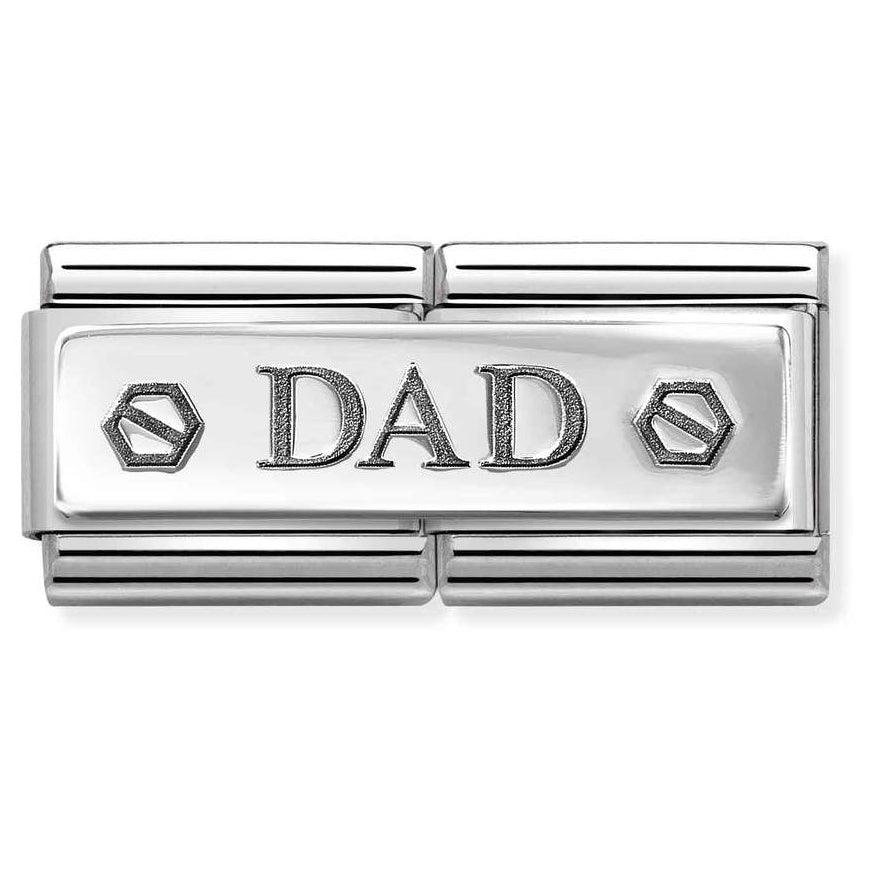 Nomination Silver Classic Double Dad With Hexagonal Screws Charm - MococoNomination330710/488033497537850Charms and Links