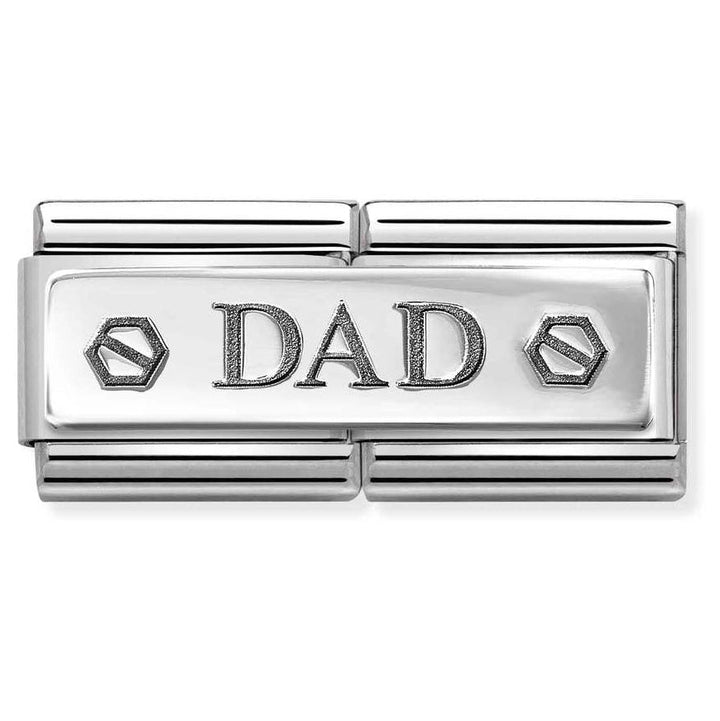 Nomination Silver Classic Double Dad With Hexagonal Screws Charm - MococoNomination330710/488033497537850Charms and Links