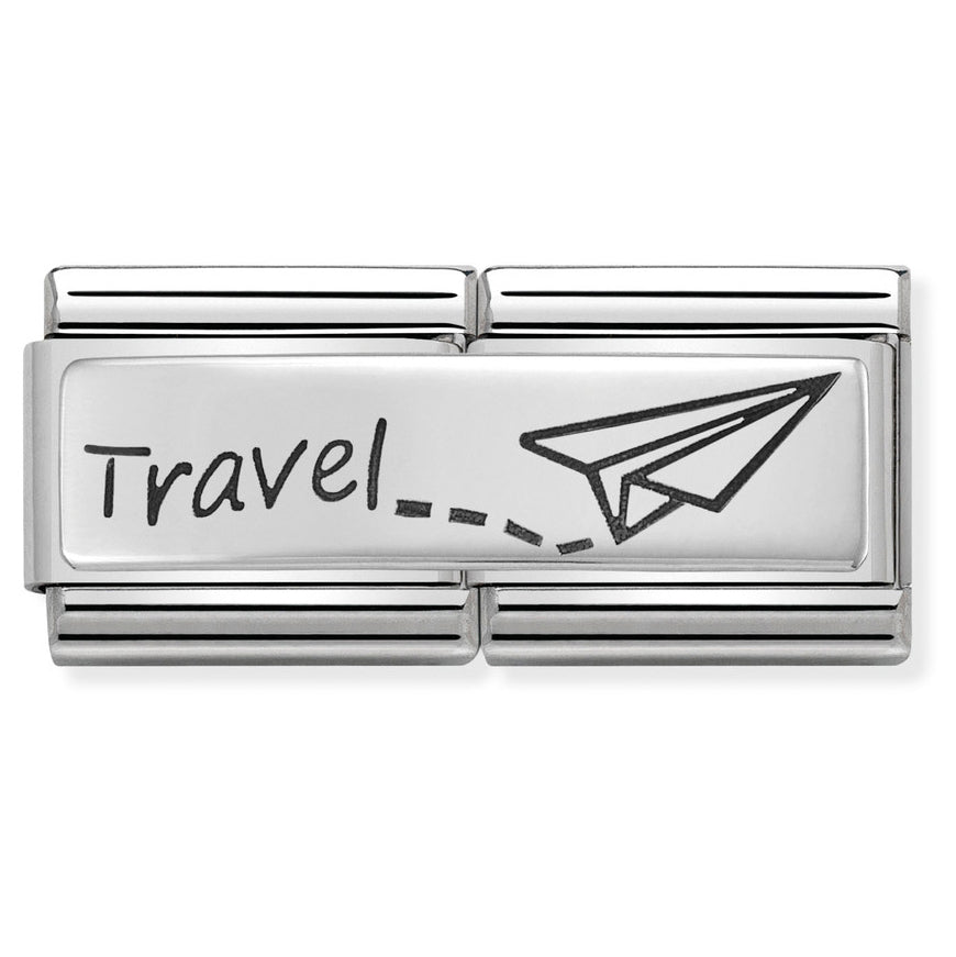 Nomination Silver Classic Double Travel Plane Charm - MococoNomination330710/098033497430151Charms and Links