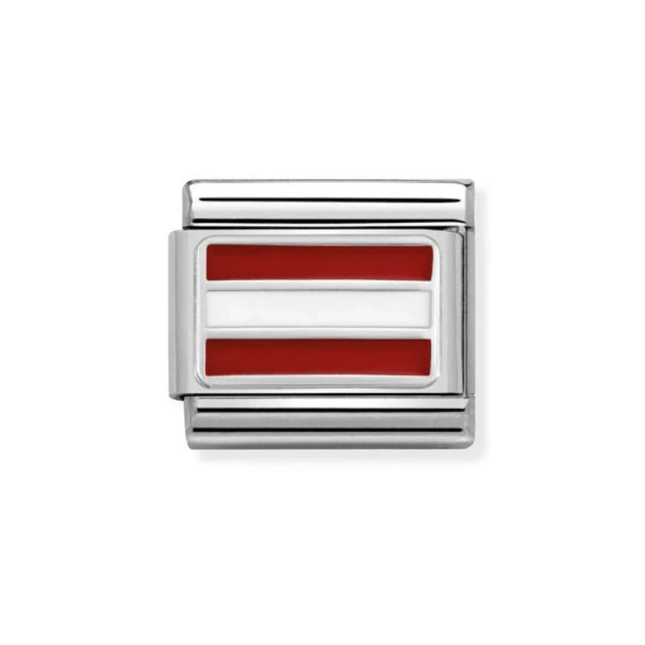 Nomination Silver Classic Flags St., Enamel Austria Charm - MococoNomination330207/188033497412386Charms