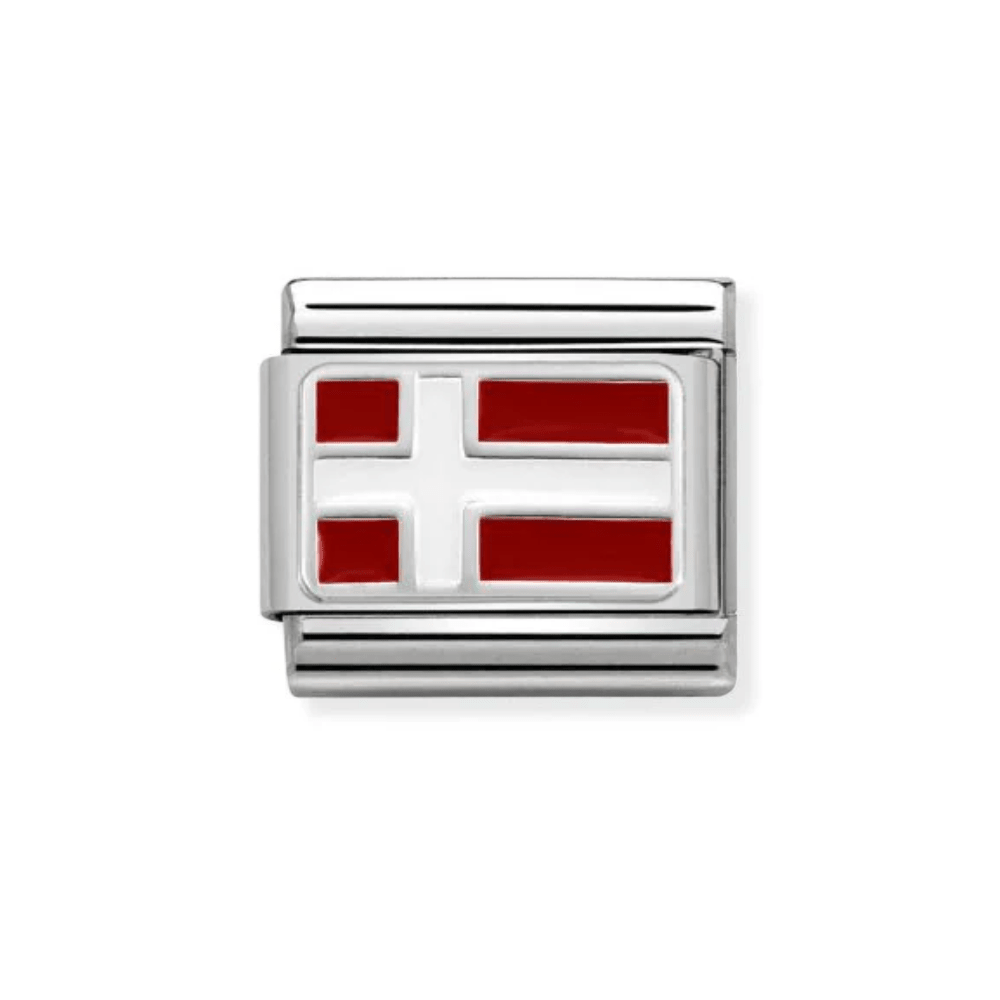 Nomination Silver Classic Flags St., Enamel Denmark Charm - MococoNomination330207/088033497412287Charms