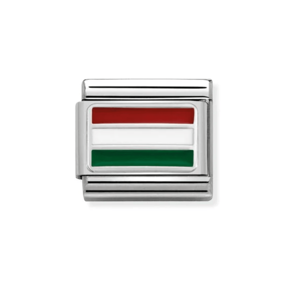 Nomination Silver Classic Flags St., Enamel Hungary Charm - MococoNomination330207/268033497412461Charms