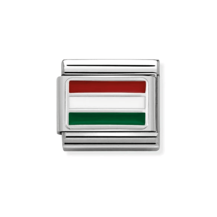Nomination Silver Classic Flags St., Enamel Hungary Charm - MococoNomination330207/268033497412461Charms
