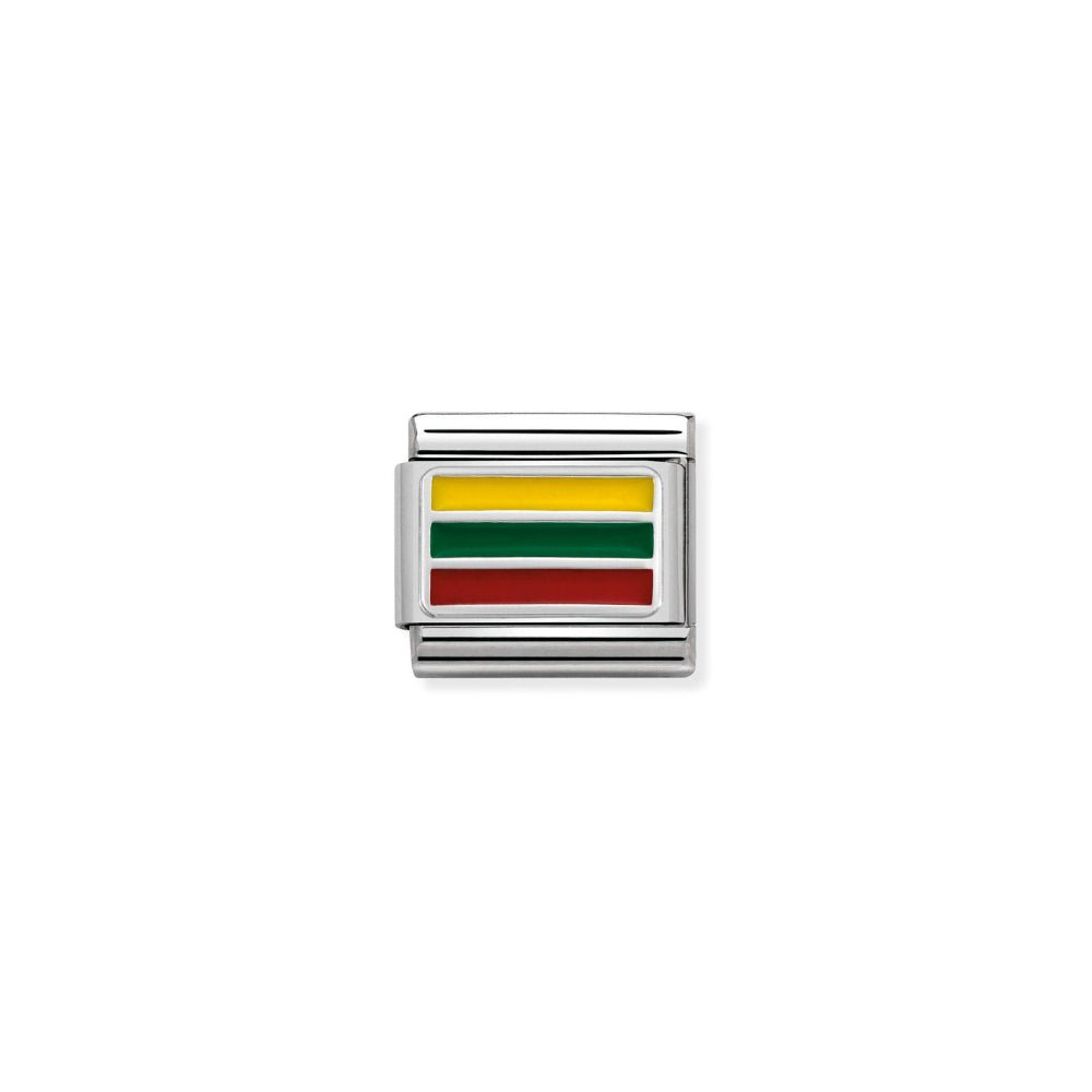 Nomination Silver Classic Flags St., Enamel Lithuania Charm - MococoNomination330207/278033497412478Charms