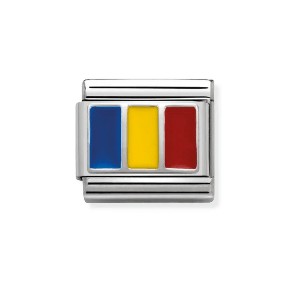 Nomination Silver Classic Flags St., Enamel Romania Charm - MococoNomination330207/248033497412447Charms