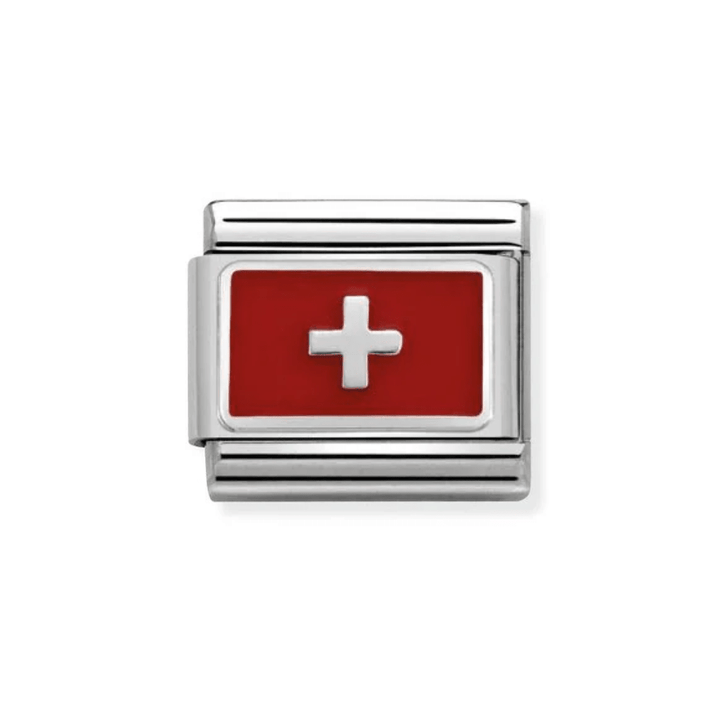 Nomination Silver Classic Flags St., Enamel Switzerland Charm - MococoNomination330207/178033497412379Charms