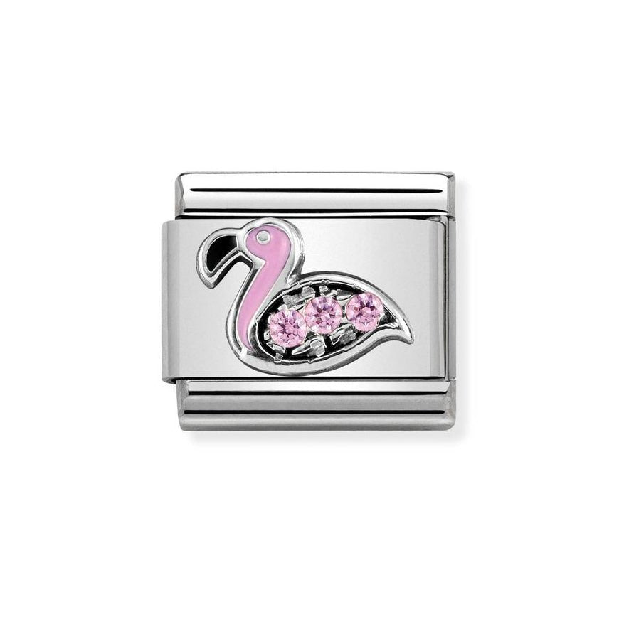 Nomination Silver Classic Flamingo With Pink Cz Charm - MococoNomination330304/318033497443878Charms and Links