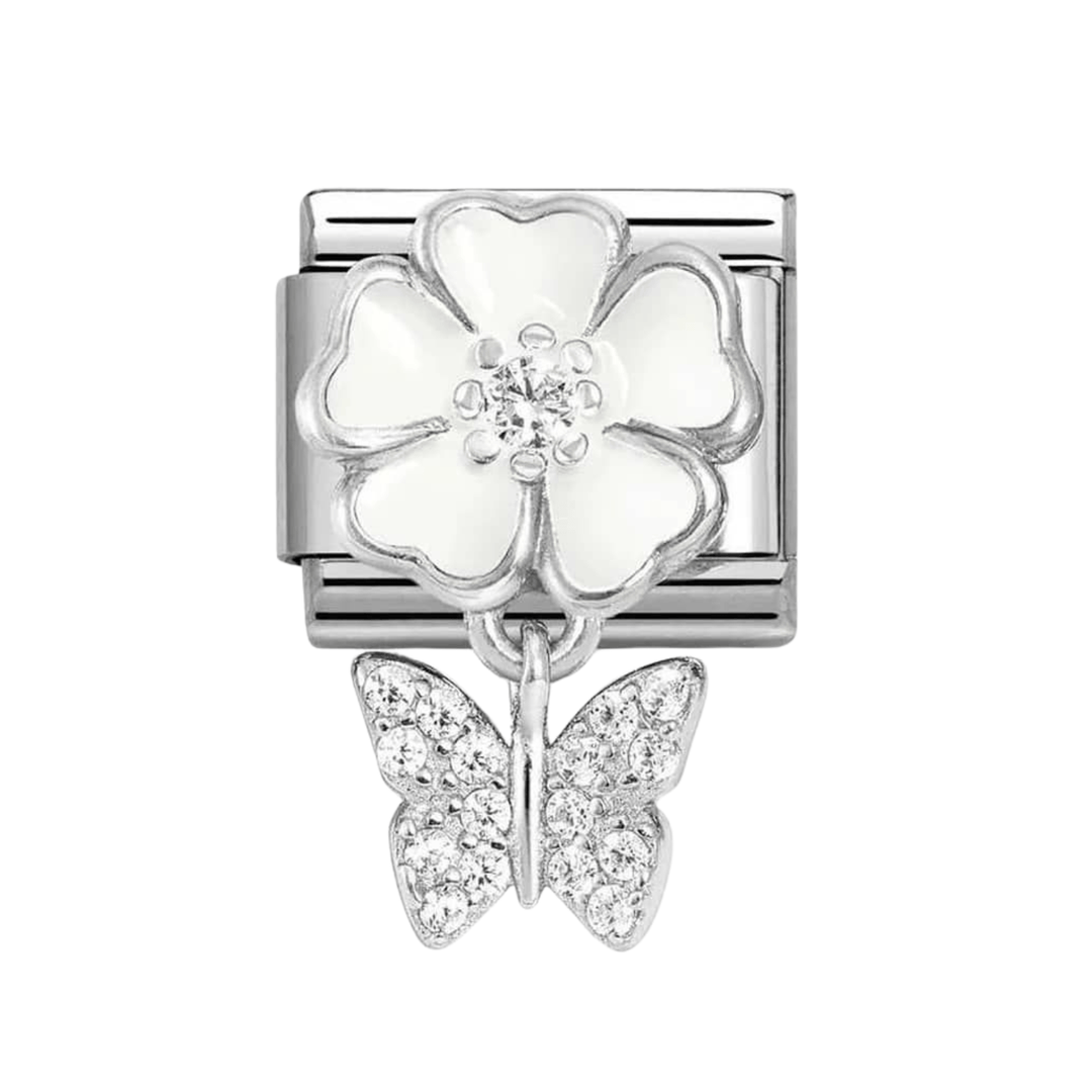Nomination Silver Classic Flower and Butterfly Charm - MococoNomination331814/058033497550279Charms and Links