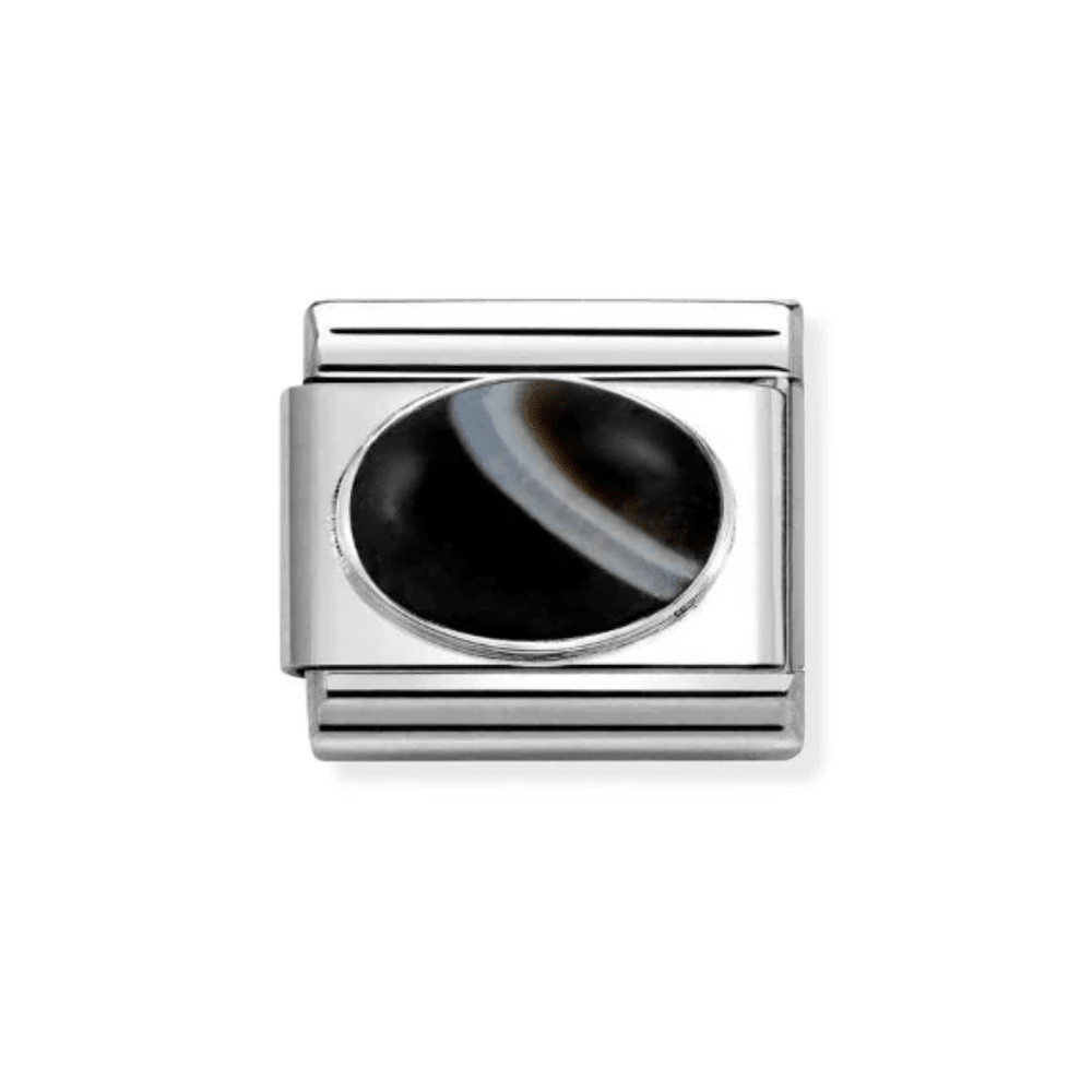 Nomination Silver Classic Hard Stones and Banded Onyx Mat Charm - MococoNomination330510/478033497537843Charms