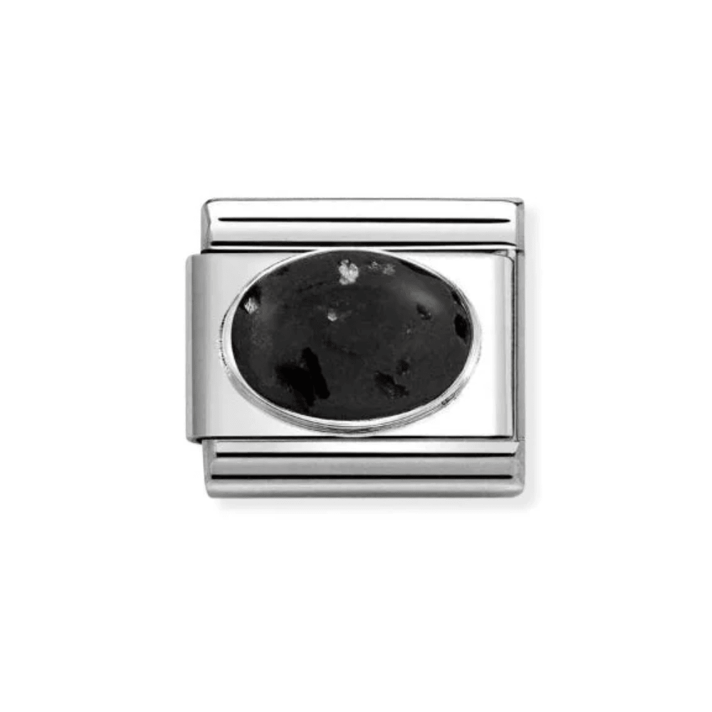Nomination Silver Classic Hard Stones and Lava Stone Mat Charm - MococoNomination330510/438033497537805Charms