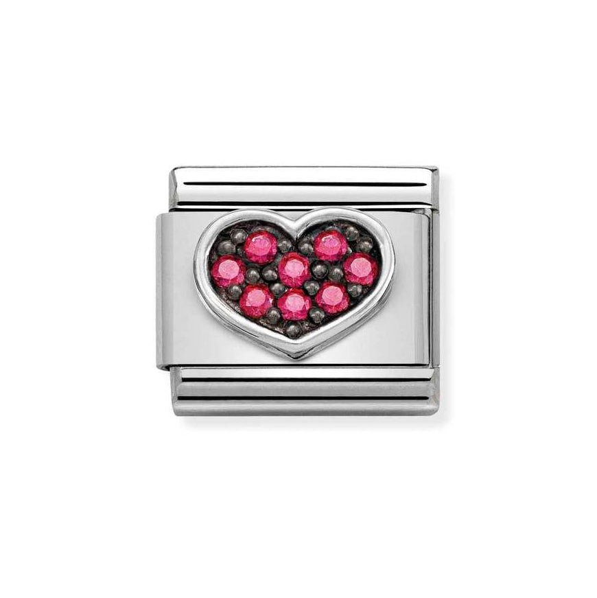 Nomination Silver Classic Heart Fuchsia Cz Charm - MococoNomination330323/068033497504944Charms and Links