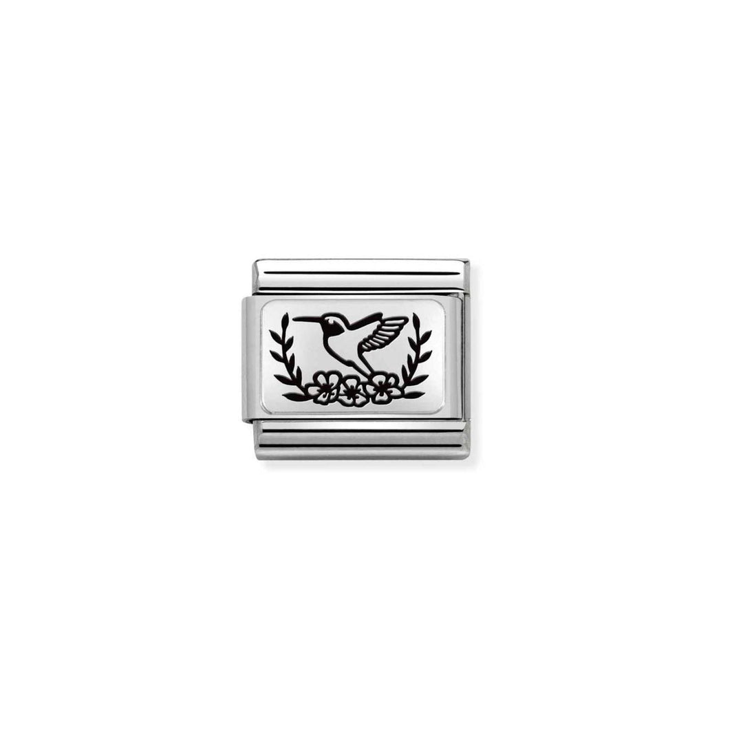 Nomination Silver Classic Hummingbird with Flowers Charm - MococoNomination330111/198033497510532Charms and Links