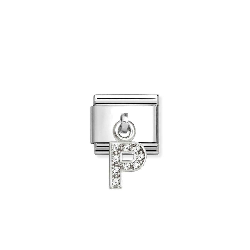 Nomination Silver Classic Letters CZ P Charm - MococoNomination331818/168033497569127Charms