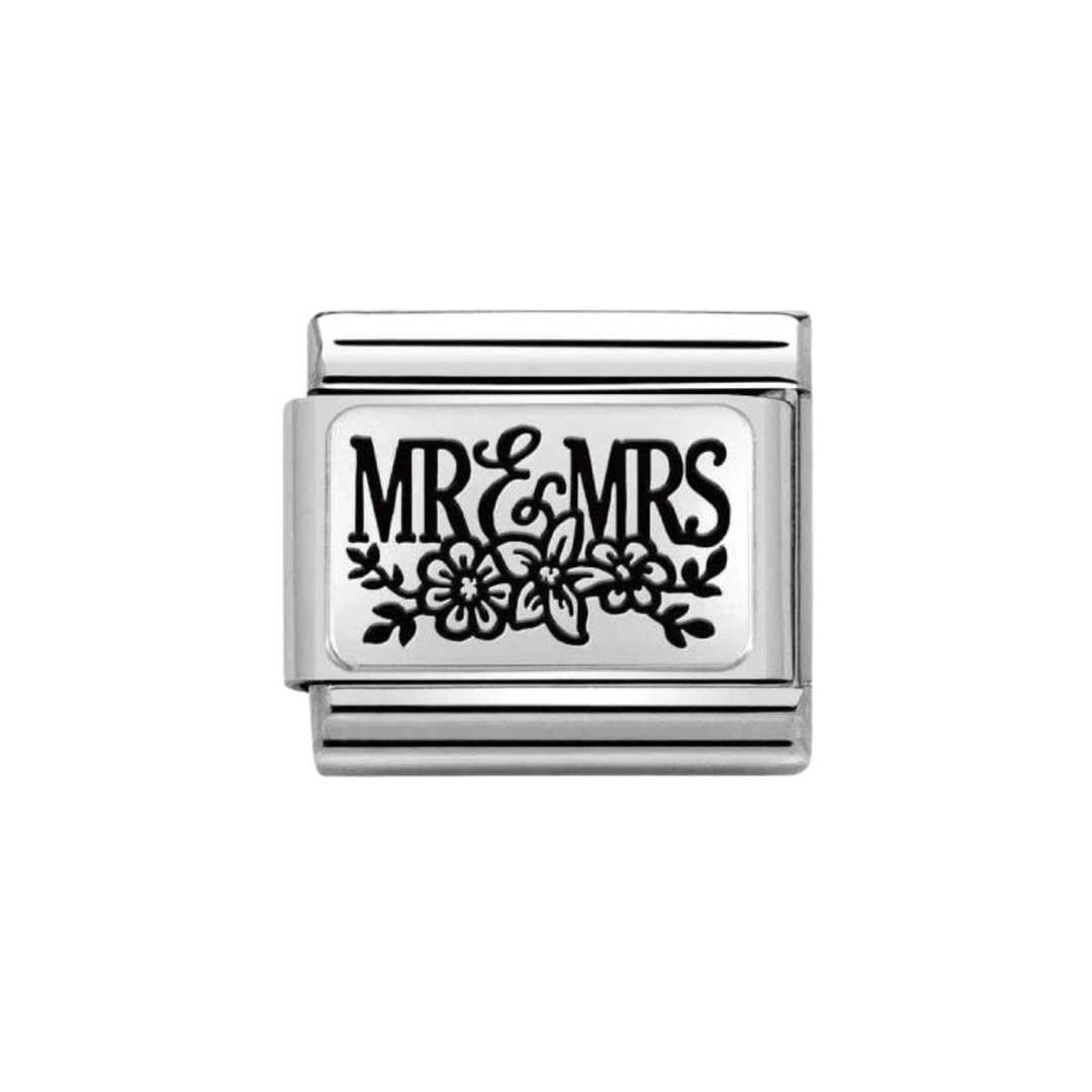 Nomination Silver Classic Mr&Mrs with Flowers Charm - MococoNomination330111/158033497510495Charms and Links