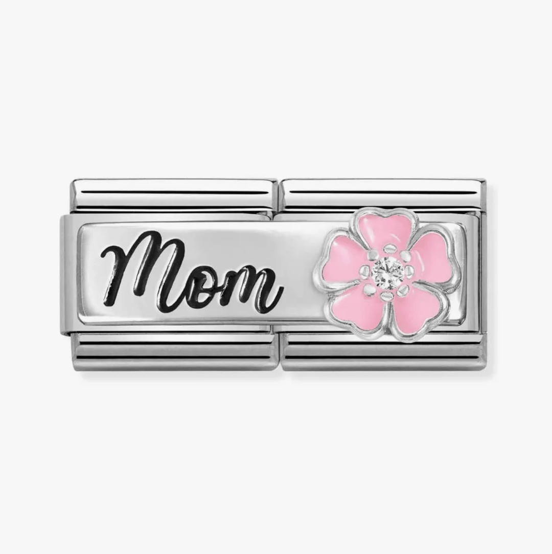 Nomination Silver Classic Pink Mom Flower Double Charm - MococoNomination330734/208033497550224Charms