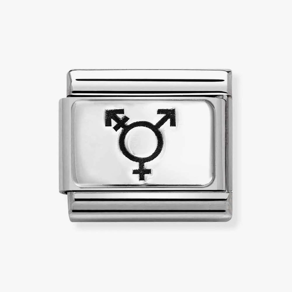 Nomination Silver Classic Plates and Transgender Charm - MococoNomination330111/478033497542670Charms