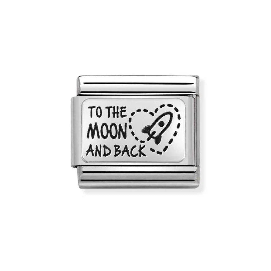 Nomination Silver Starter Bracelet With To The Moon and Back Charm