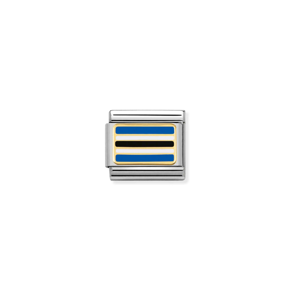Nomination Silver Composable African Botswana Flag Charm Link image