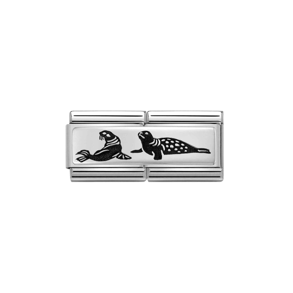 Nomination Silver Composable Animal Seals Charm Link image