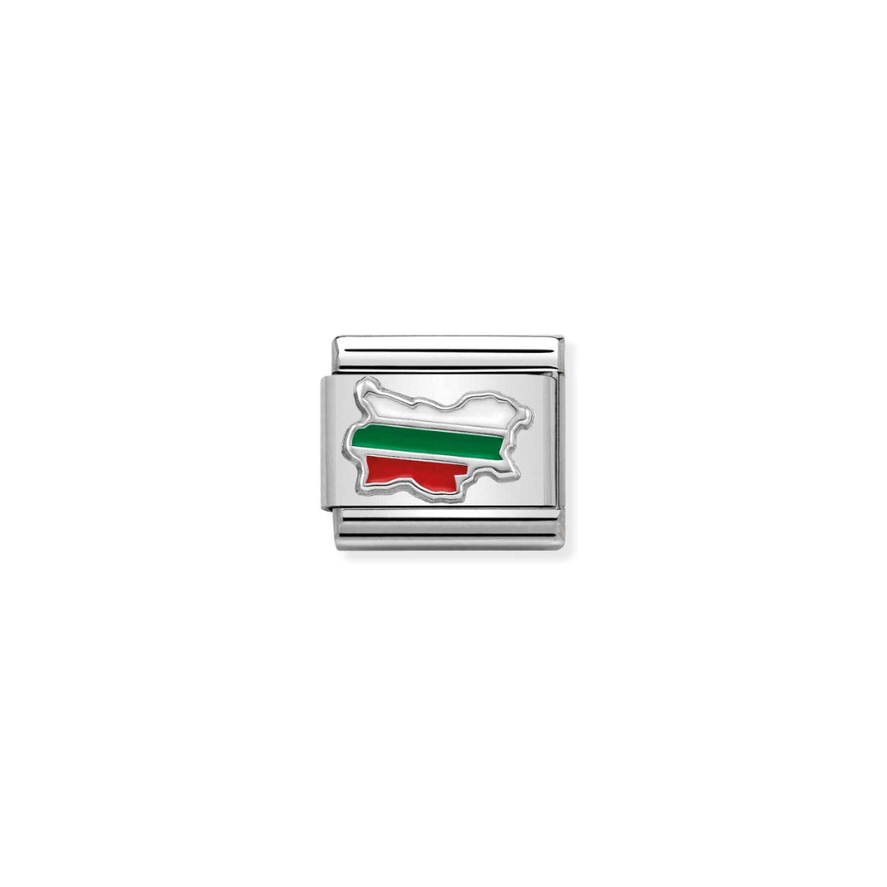 Nomination Silver Composable Bulgaria Flag Charm Link image