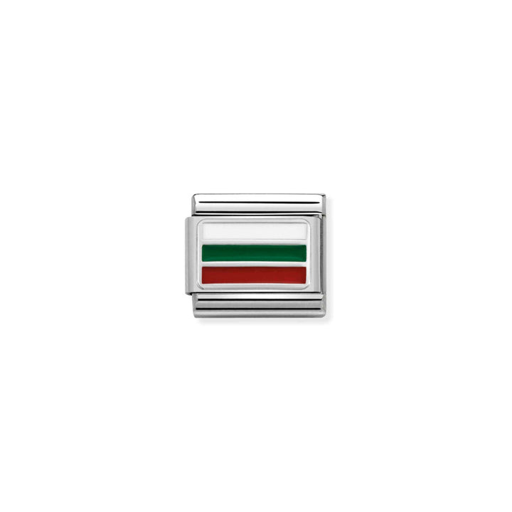 Nomination Silver Composable Bulgarian Flag Charm Link image