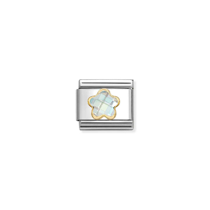 Nomination Silver Composable Classic Ed Faceted CZ White Flower Link Image