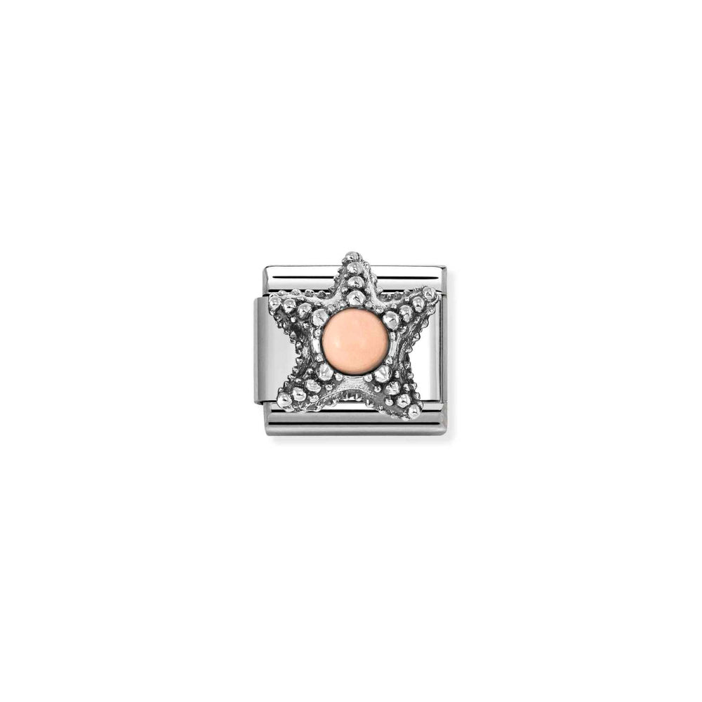 Nomination Silver Composable Classic Ed Pink Coral Starfish Link Image