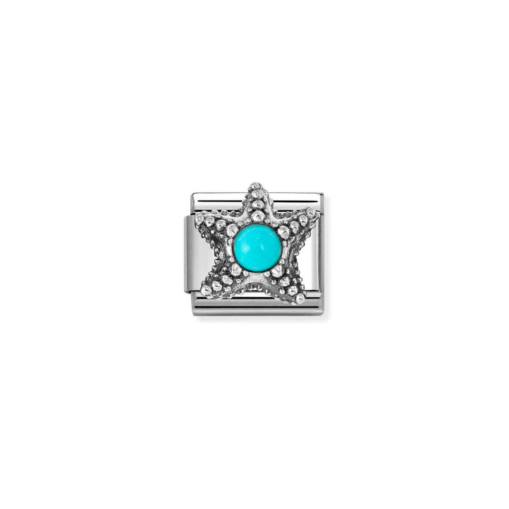Nomination Silver Composable Classic Ed Turquoise Starfish Link Image