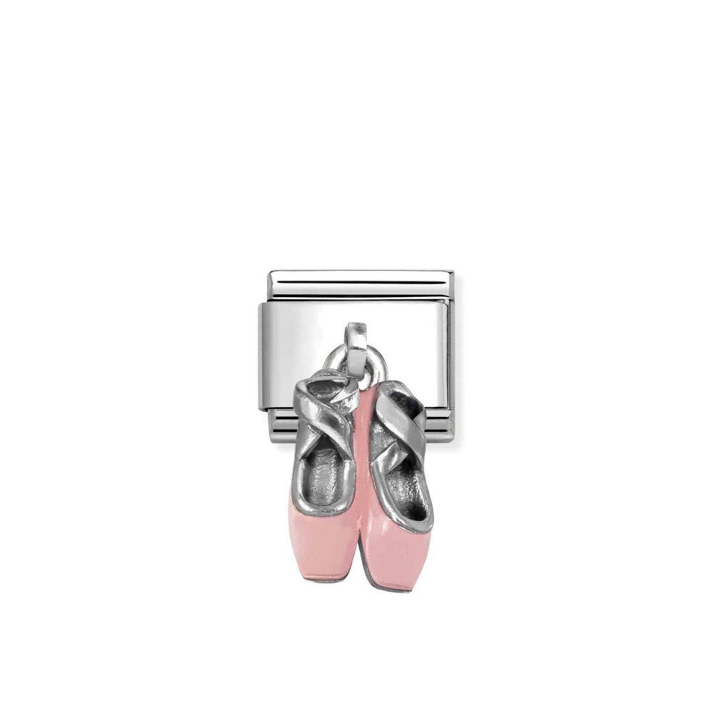 Nomination Silver Composable Classic Enamel Ballet Shoes Charms Link Image