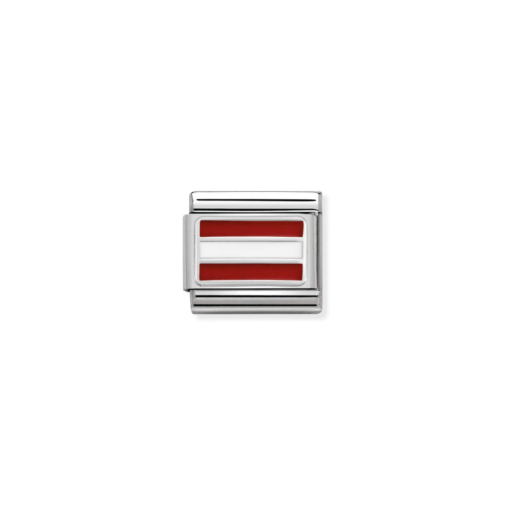 Nomination Silver Composable Classic Flags In St.Steel, Enamel Austria Charm Image