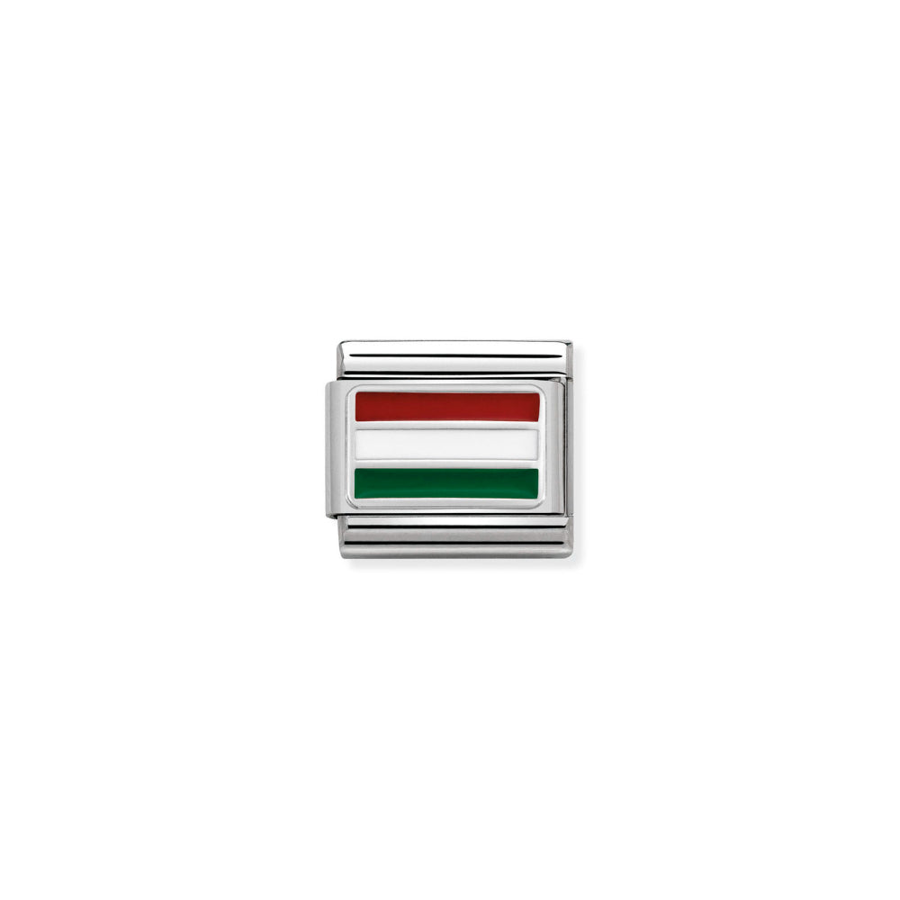 Nomination Silver Composable Classic Flags In St.Steel, Enamel Hungary Charm Image