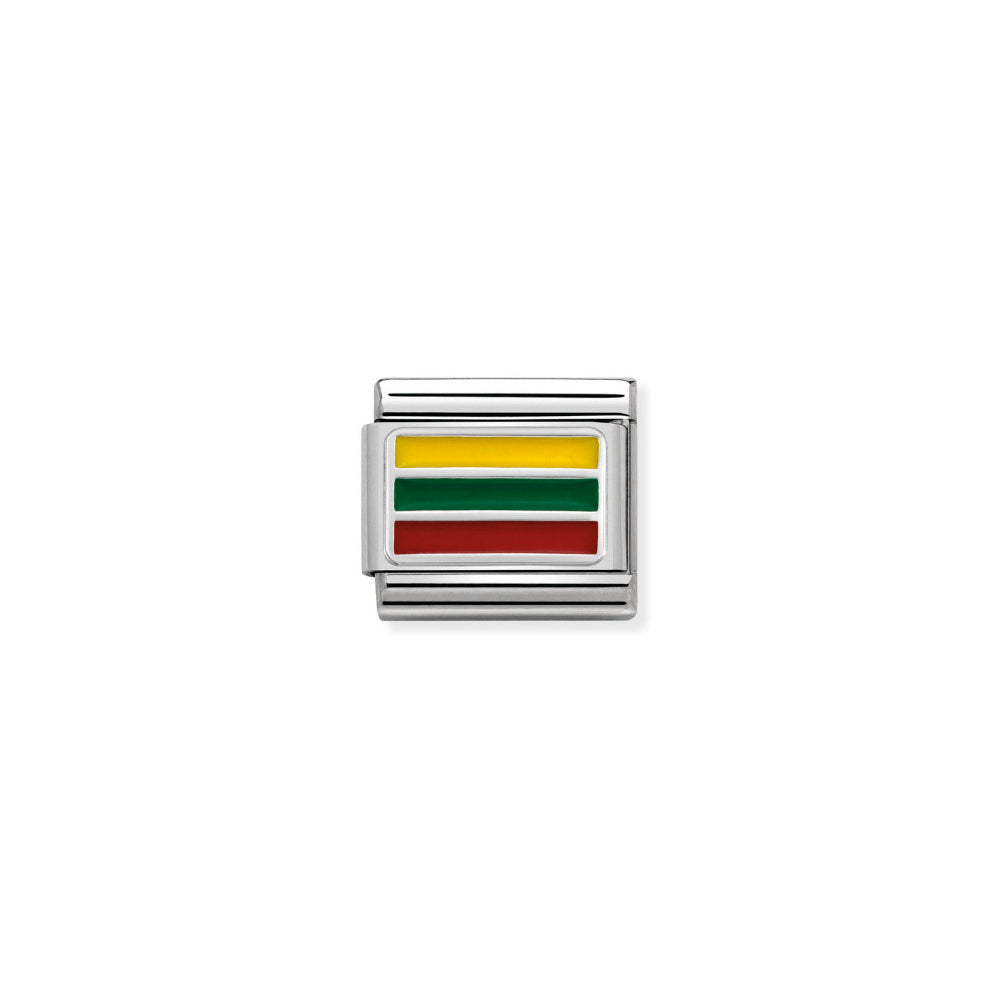 Nomination Silver Composable Classic Flags In St.Steel, Enamel Lithuania Charm Image