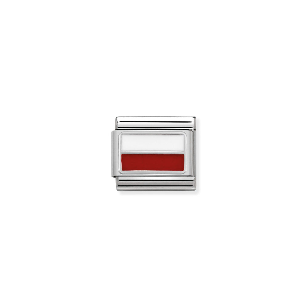 Nomination Silver Composable Classic Flags In St.Steel, Enamel Poland Charm Image