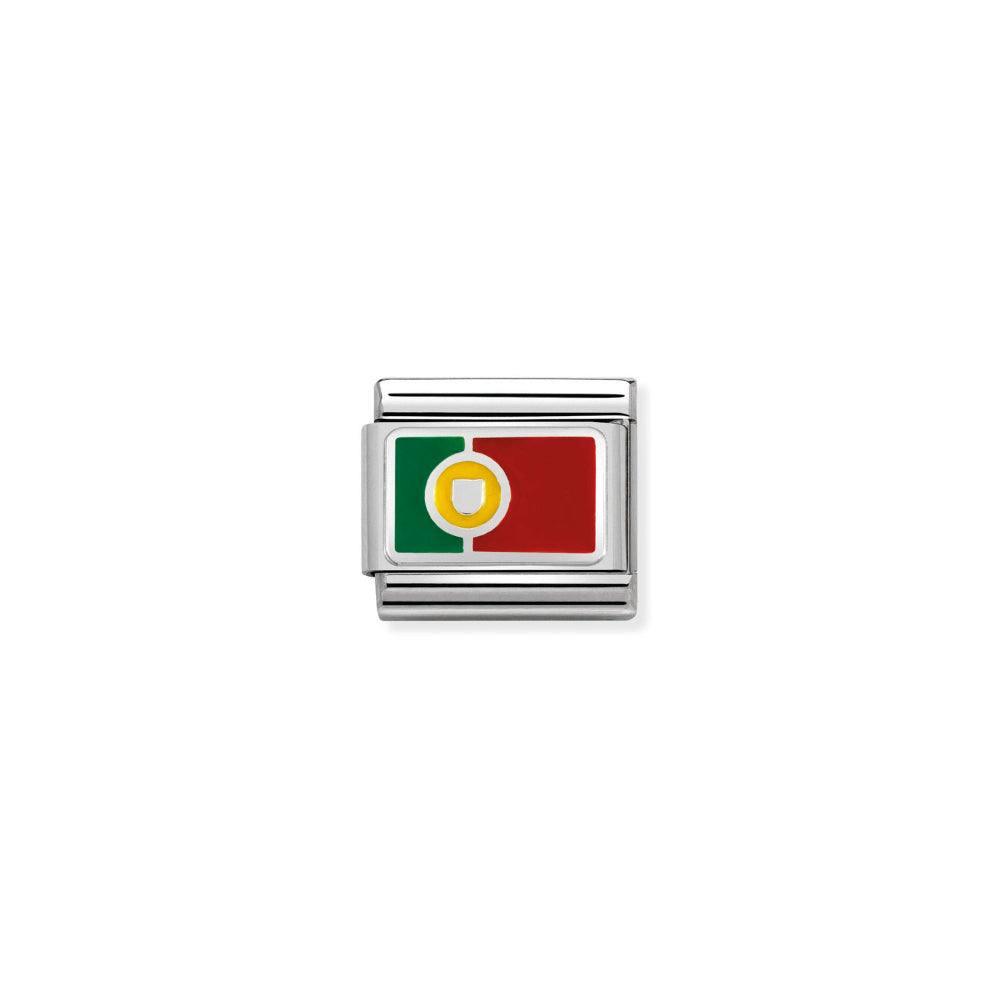 Nomination Silver Composable Classic Flags In St.Steel, Enamel Portugal Charm Image