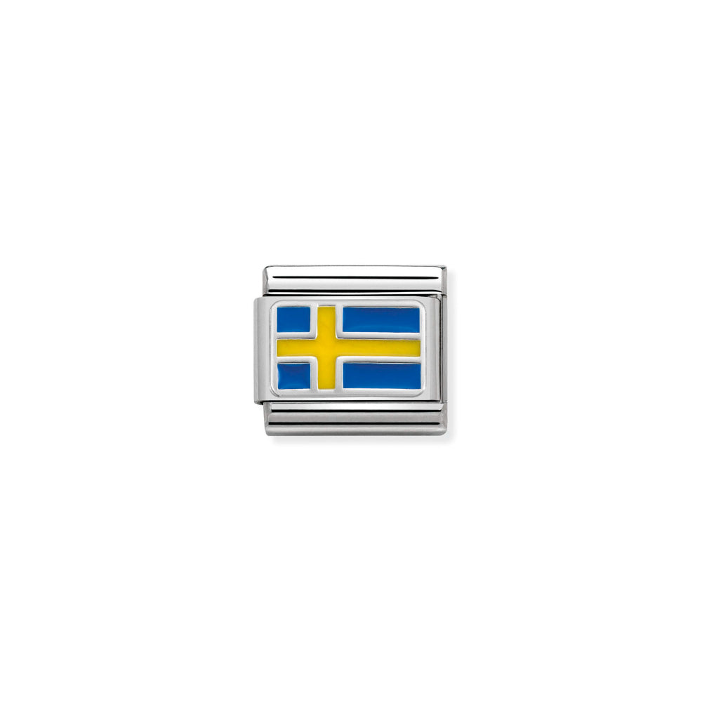 Nomination Silver Composable Classic Flags In St.Steel, Enamel Sweden Charm Image