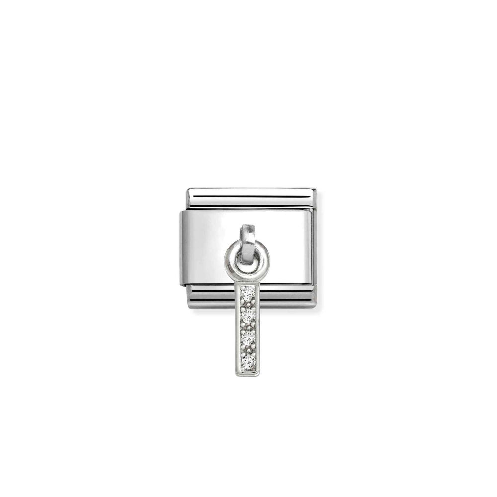 Nomination Silver Composable Classic Letters CZ Steel I Charm Image