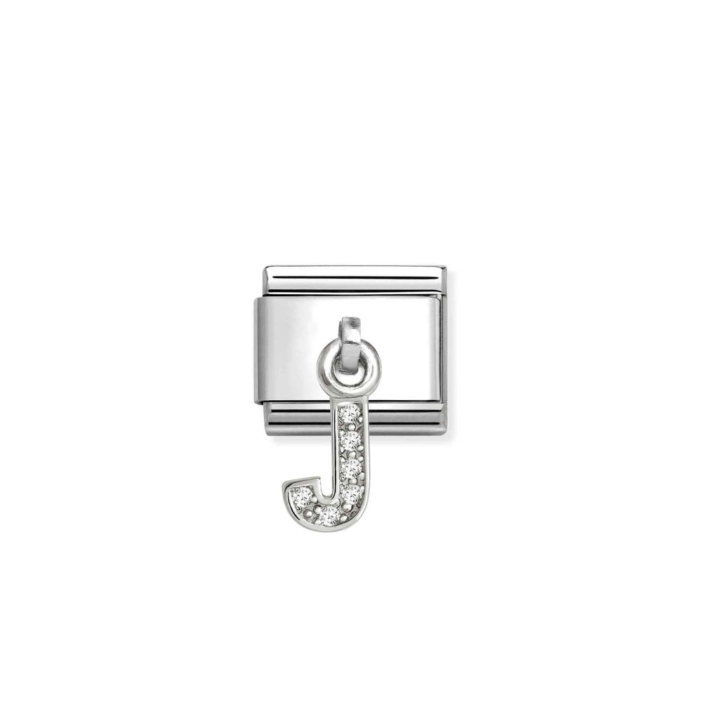 Nomination Silver Composable Classic Letters CZ Steel J Charm Image